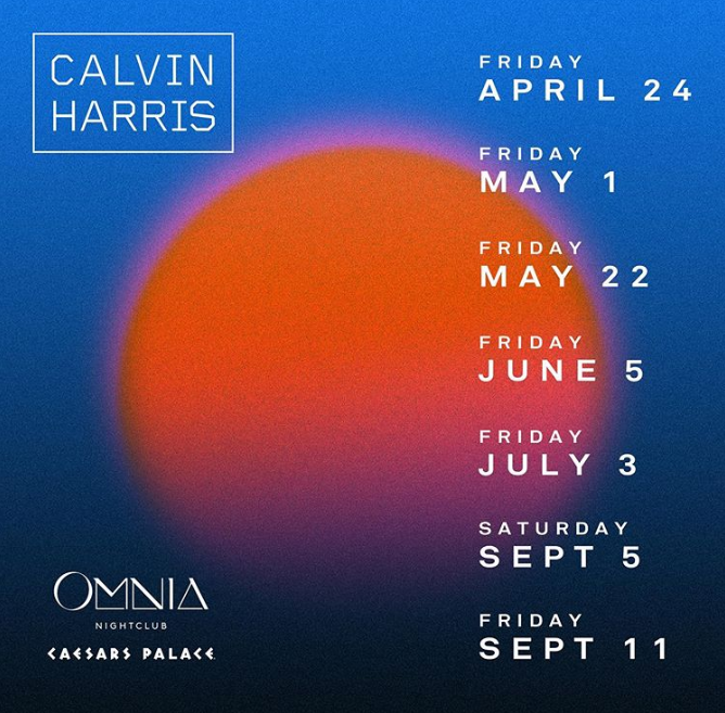 Calvin Harris volverá al Omnia Nightclub de Las vegas
