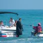 Una graduación sobre el mar con motos de agua en Florida