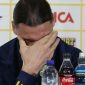 Ibrahimovic rompe a llorar en una rueda de prensa con la selección sueca