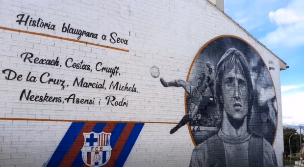 Así es el espectacular grafiti para conmemorar a Cruyff