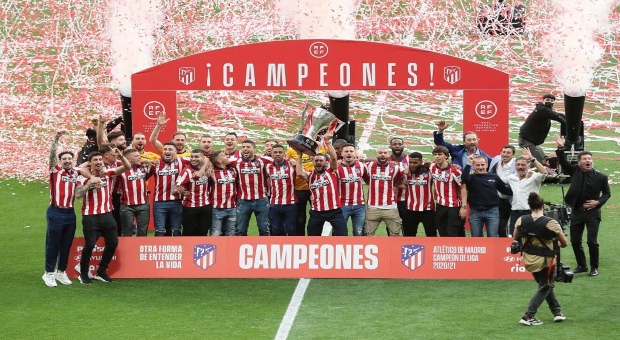El Atlético celebra el título de Liga en el Metropolitano 