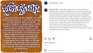 Aerosmith cancela los conciertos de gira europea