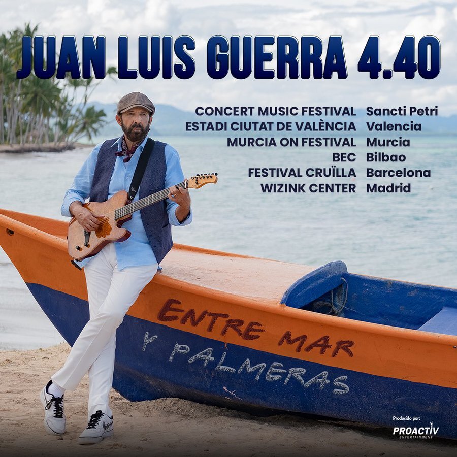 Juan Luis Guerra actuará en seis ciudades españolas este verano