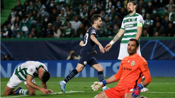 El Manchester City golea en los octavos de la Champions al Sporting de Portugal