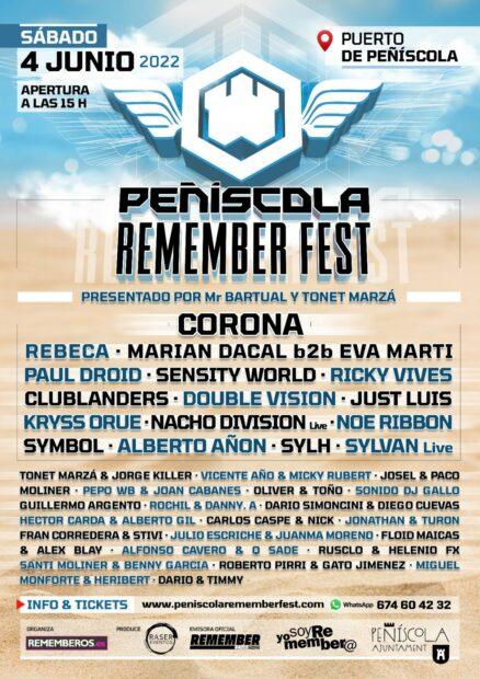 Peñíscola presenta “Remember Fest” un festival de música electrónica
