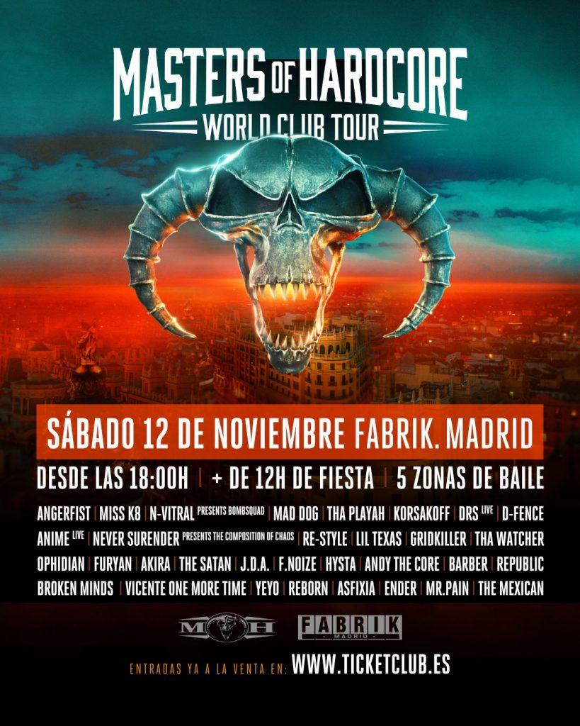 Masters Of Hardcore estará en Fabrik el proximo 12 de noviembre