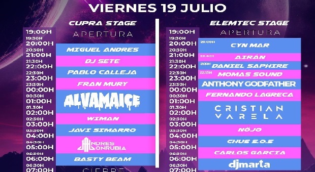 Horario primer día Play Festival